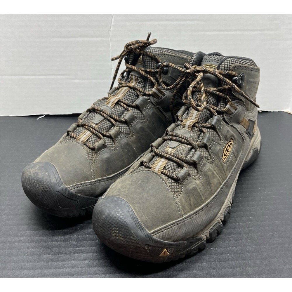 KEEN Dry Mens Targhee II Mid Height Waterproof Hiking Boots Sz 12W Outdoor Trail